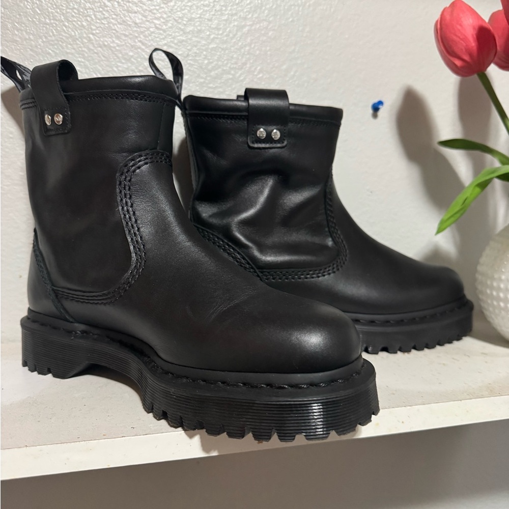 Dr. Martens Black Leather Combat Boots